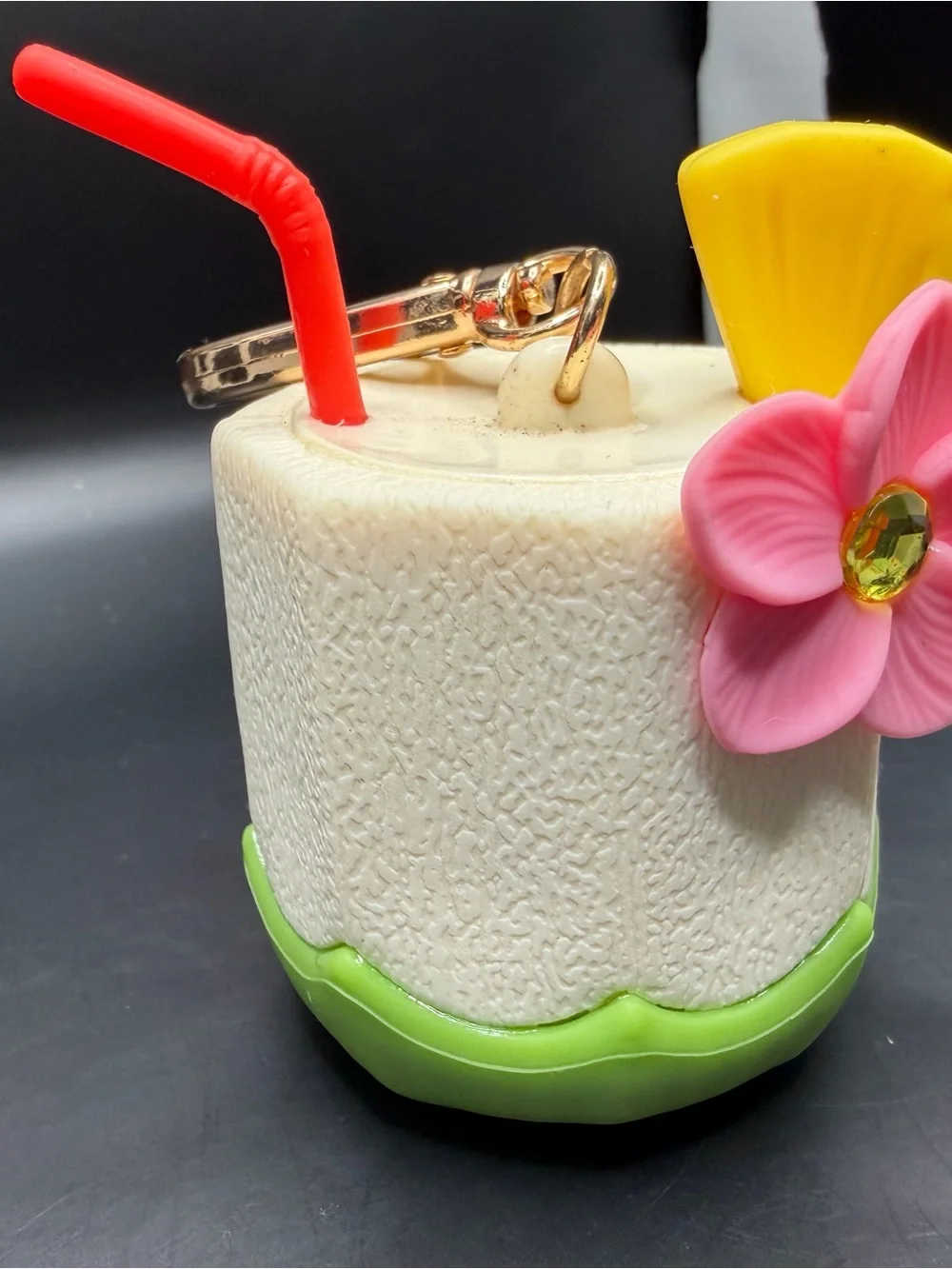 Bath & Body Works Tropical Coconut Drink PocketBac Holder w/ Pink Flower